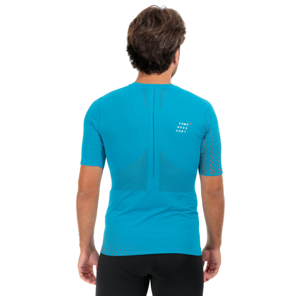 Compressport Racing Maglietta Mosaic Blue/Magnet