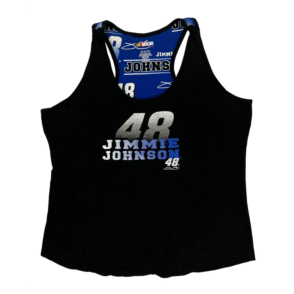 Jimmie Johnson Nascar Graphic Tank Top - 2XL Black Cotton Blend