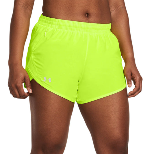Under Armour Fly By 4in Pantaloncini High Vis Yellow/Reflective
