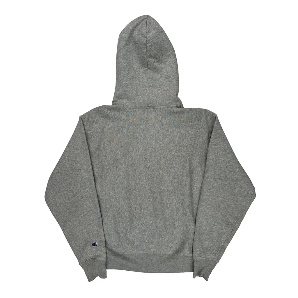 Reverse Weave Champion Hoodie - Large Gray Cotton