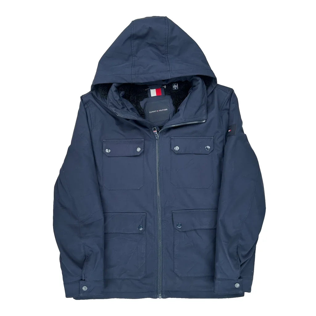 Tommy Hilfiger Field Jacket - Large Navy Polyester