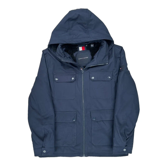 Tommy Hilfiger Field Jacket - Large Navy Polyester