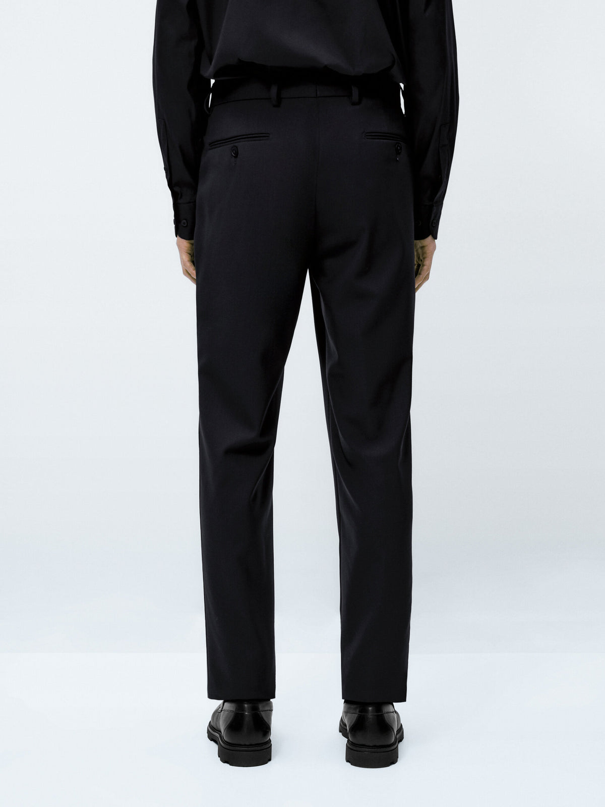 Pantalón traje lana bi-stretch - AZUL MARINO