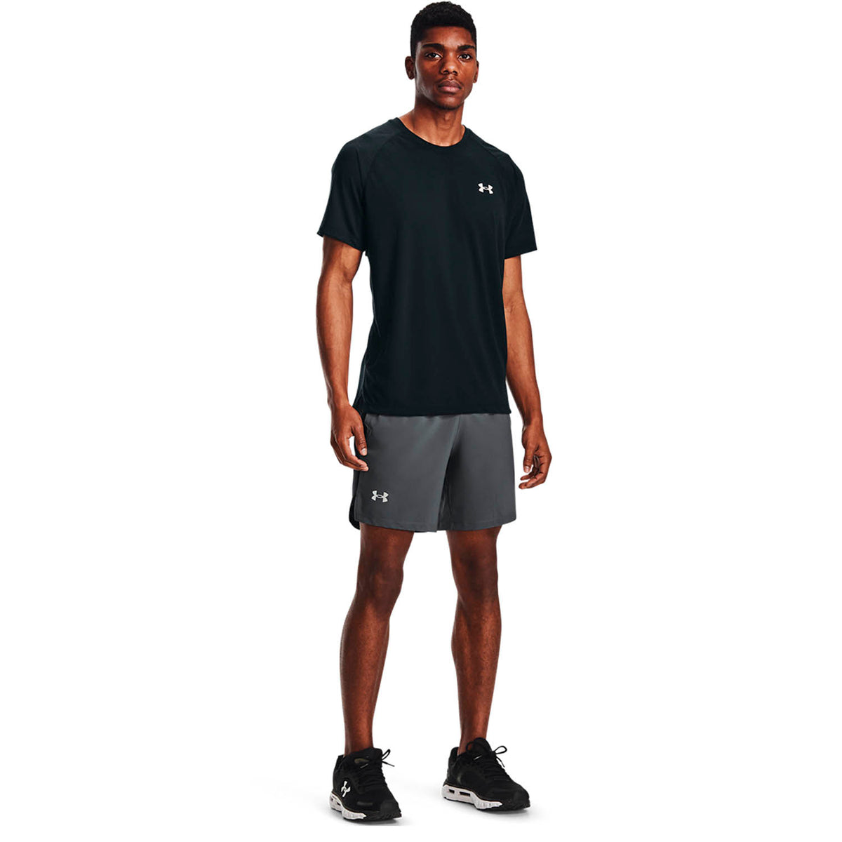 Under Armour Launch 7in Pantaloncini Pitch Gray/Black/Reflective