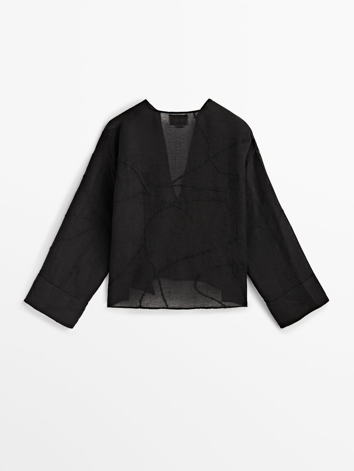 Camisa detalle bordados Limited edition - NEGRO