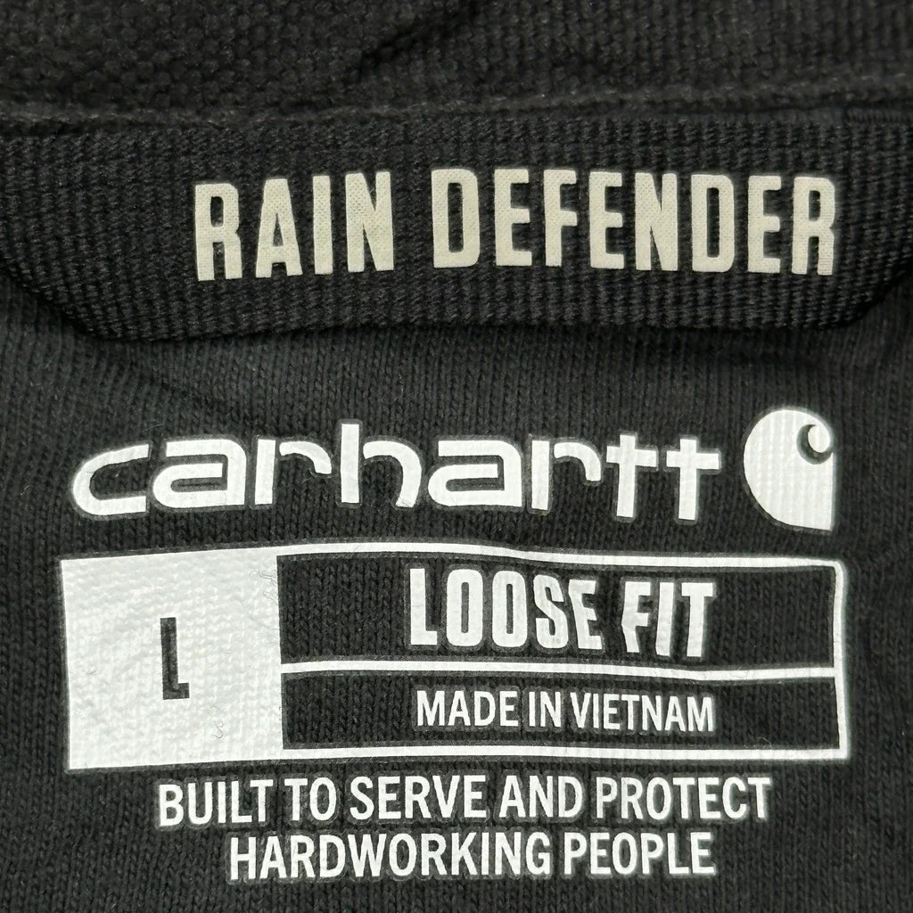 Rain Defender Carhartt Hoodie - Large Black Cotton