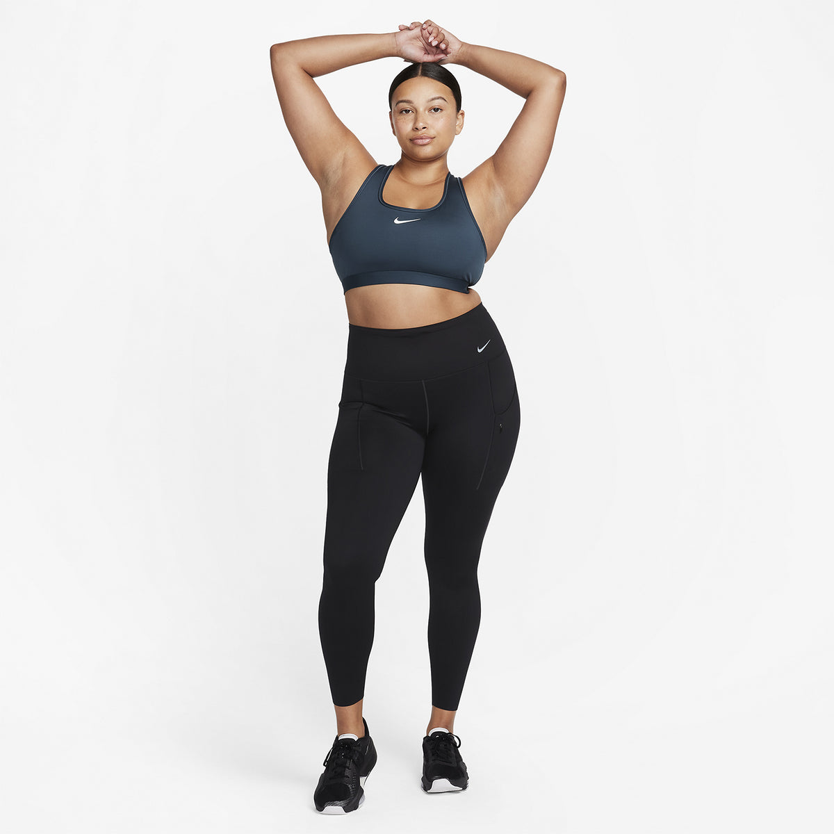 Nike Swoosh Dri-FIT Reggiseno Sportivo Deep Jungle/White