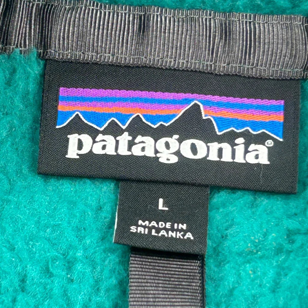 Patagonia Fleece Jacket - Large Green Polyester