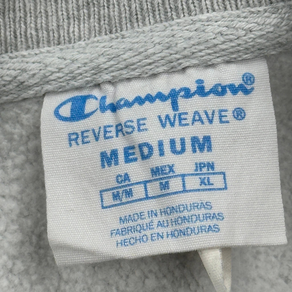Reverse Weave Champion Rock Chalk Jayhawk Graphic Sweatshirt - Medium Gray Cotton