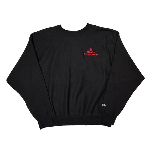 Reverse Weave Champion Sweatshirt - XL Black Cotton Blend