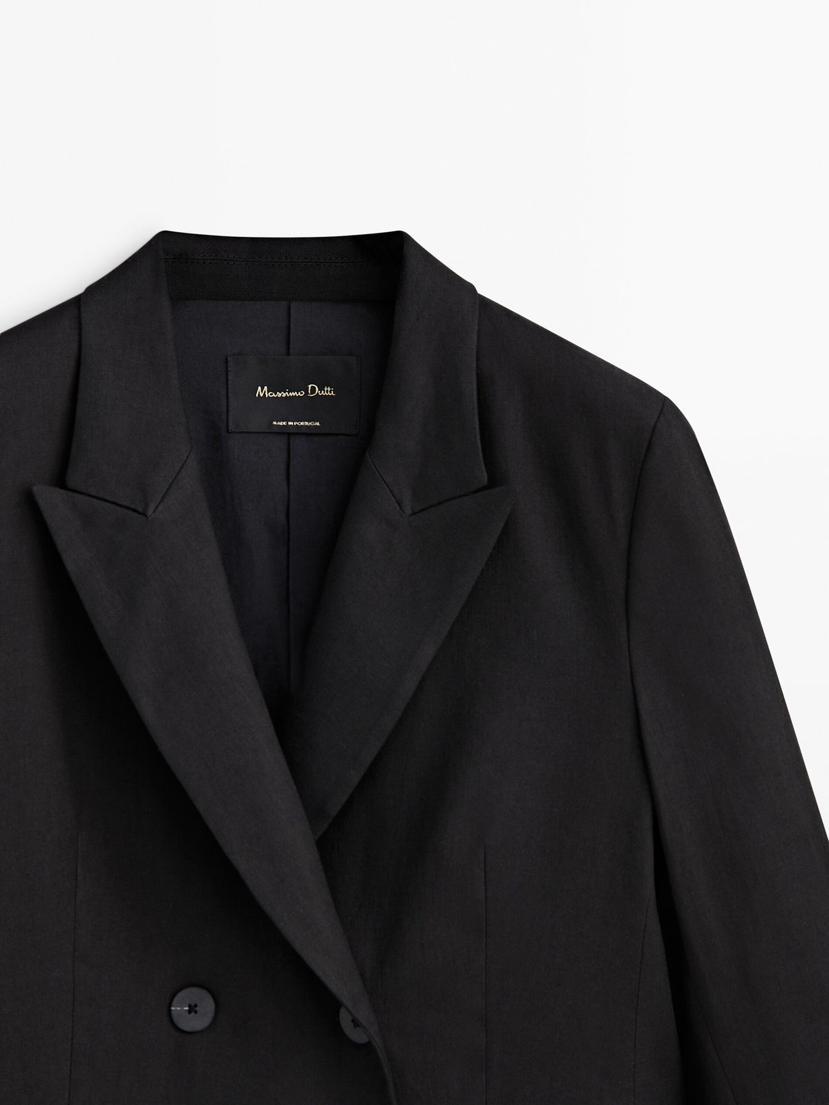 Americana traje mezcla lino stretch - NEGRO