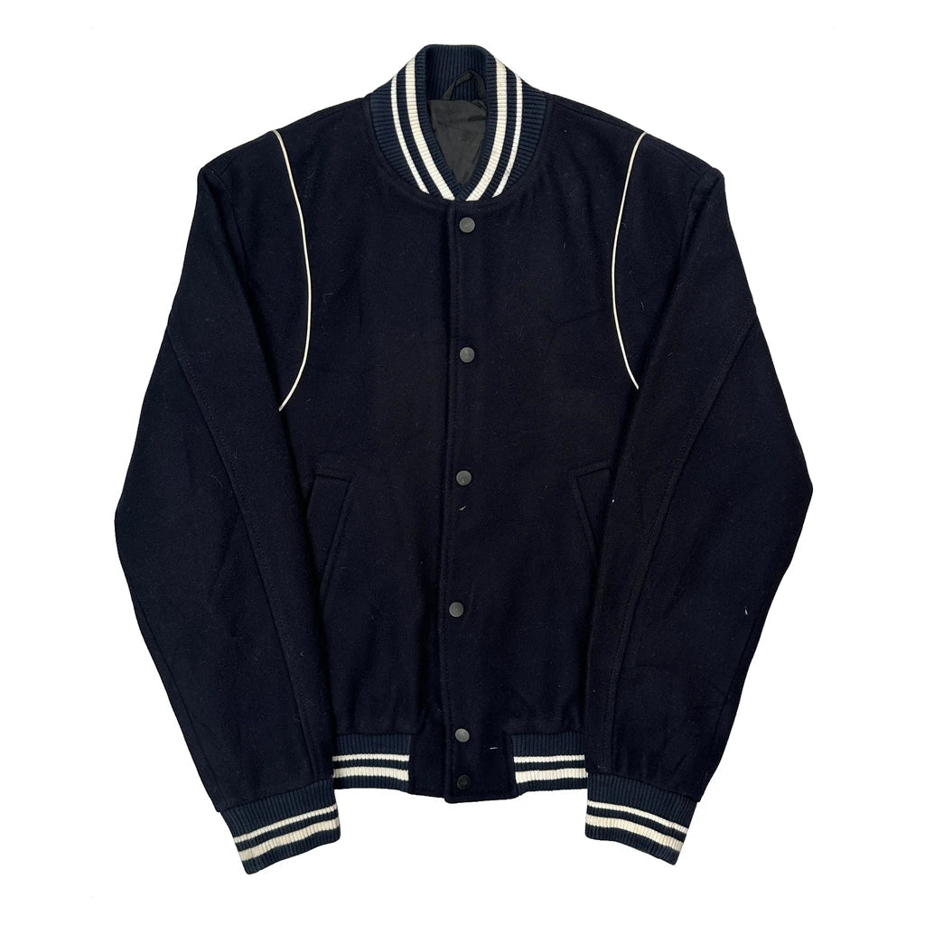 Unbranded Varsity Jacket - No Size Navy Wool Blend
