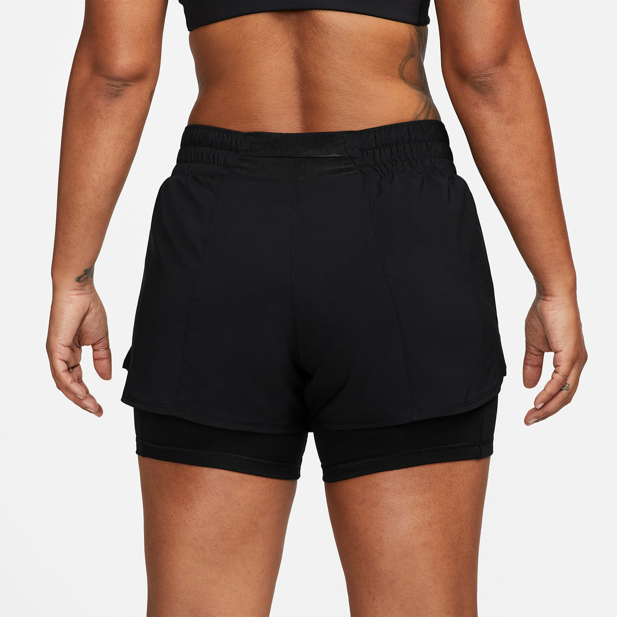 Nike Dri-FIT One 2 in 1 3in Pantaloncini Black/Reflective Silver
