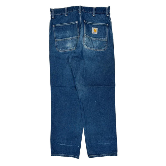 Carhartt Simple Pant Carpenter Pants - 32W 31L Blue Cotton