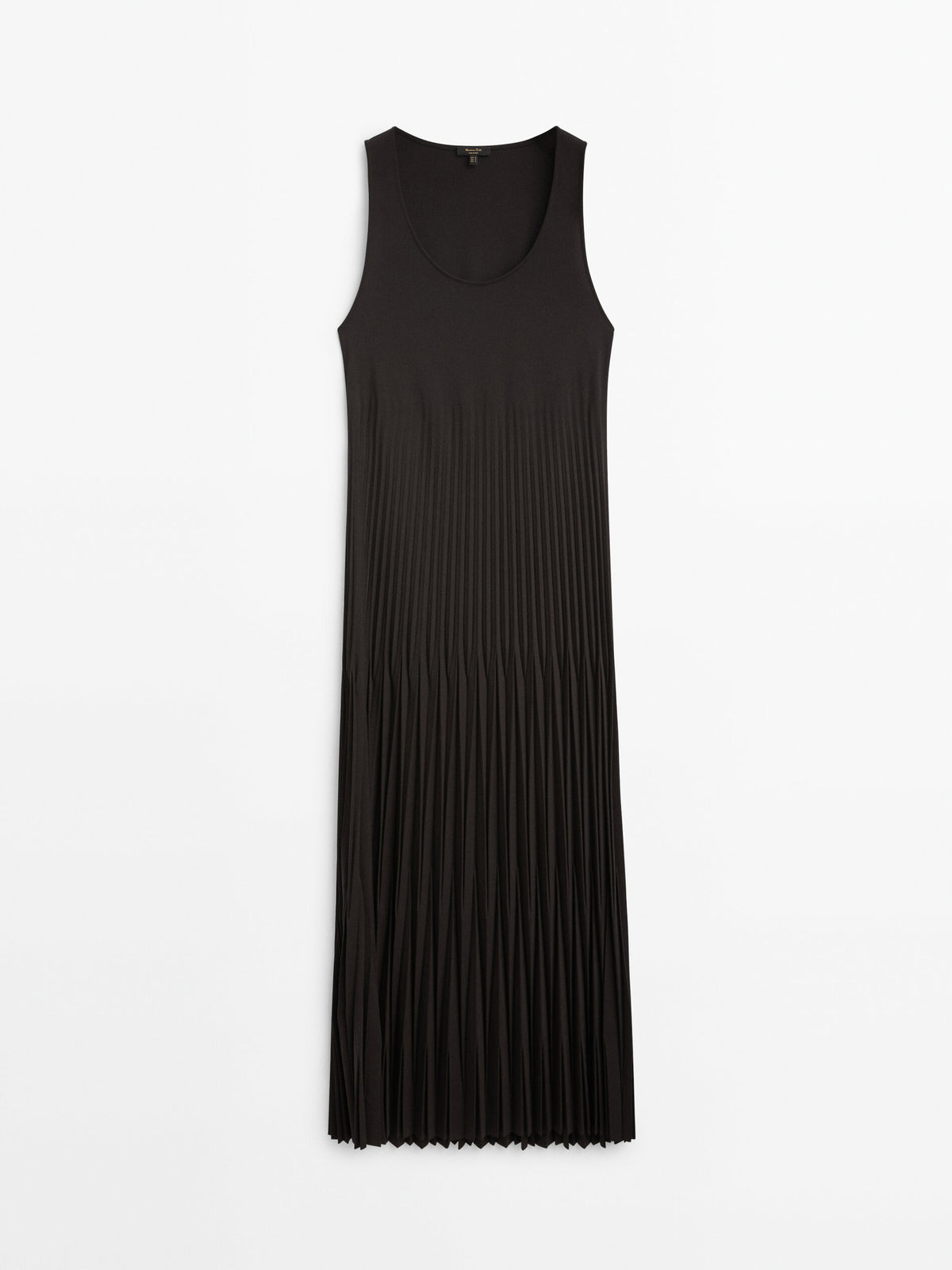 Vestido plisado negro - NEGRO