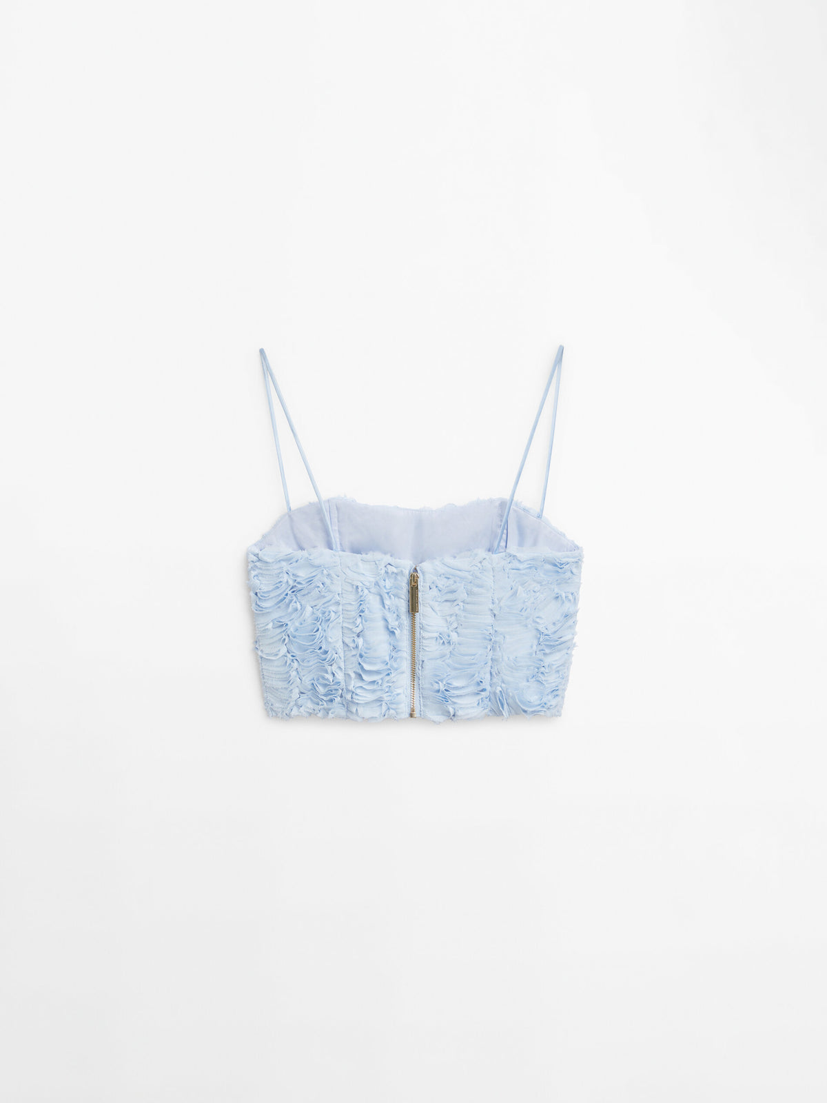 Top crop bucle tirantes -Studio - Azul Claro