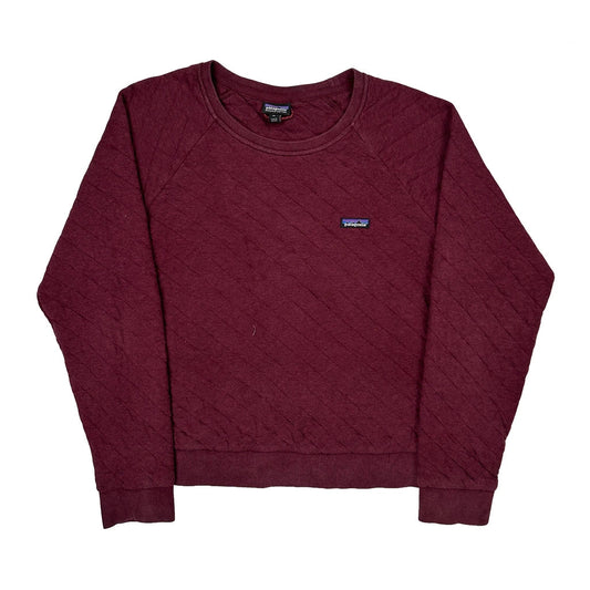 Patagonia Quilted Sweatshirt - XL Burgundy Cotton