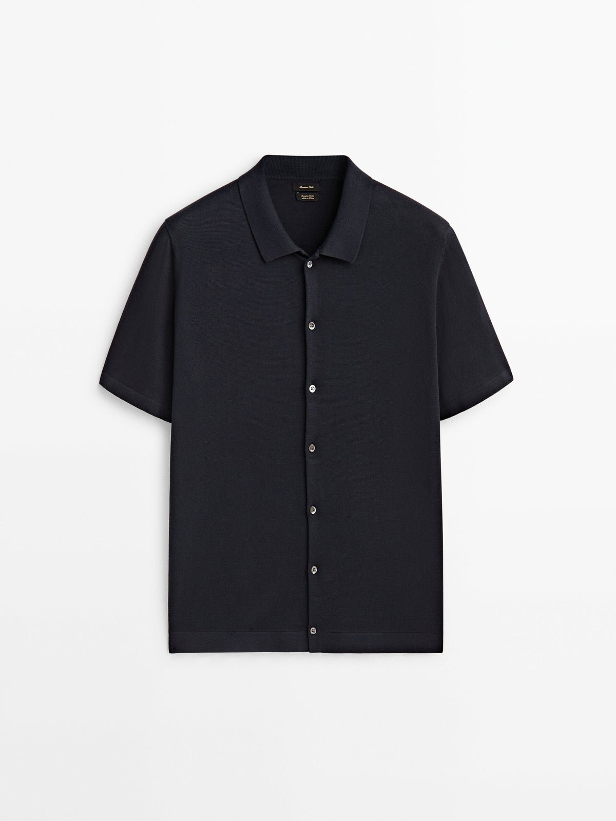 Camisa punto milano manga corta - AZUL MARINO
