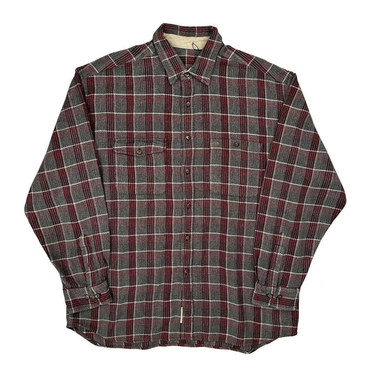 Unbranded Flannel Shirt - XL Gray Cotton