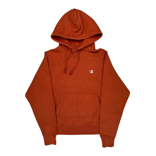 Reverse Weave Champion Hoodie - Small Red Cotton