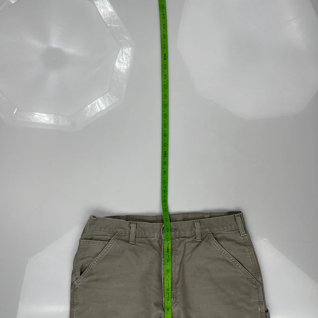 Carhartt B11 Des Carpenter Pants - 32W 31L Gray Cotton
