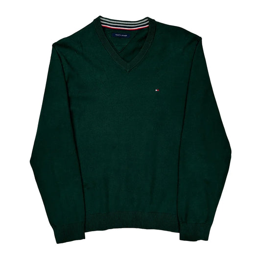 Tommy Hilfiger Sweater - Large Green Cotton