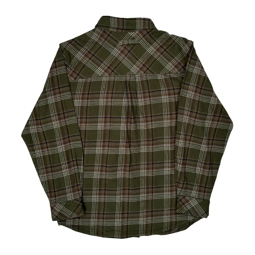 Legendary Whitetails Checked Flannel Shirt - Medium Green Cotton