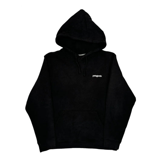 Patagonia Hoodie - Medium Black Cotton Blend
