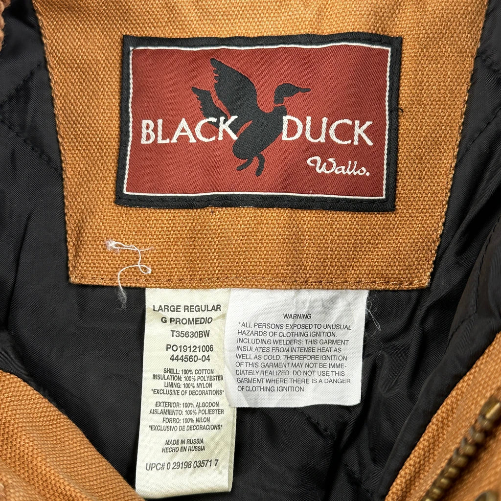 Black Duck Detroit Workwear Chore Jacket - Large Brown Cotton