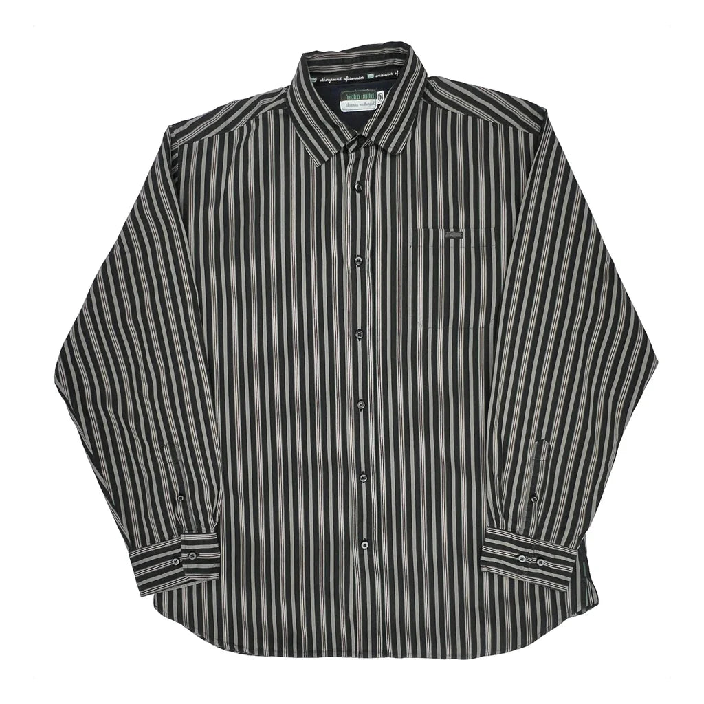 Ecko Unltd Striped Shirt - XL Black Cotton