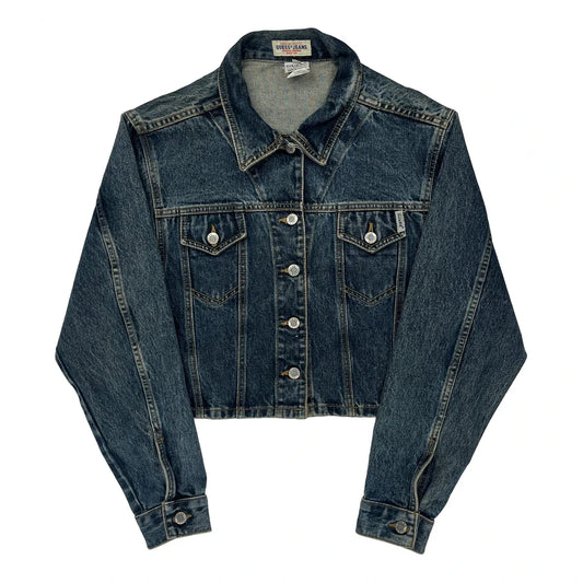 Guess Cropped Denim Jacket - XS Dark Wash Cotton