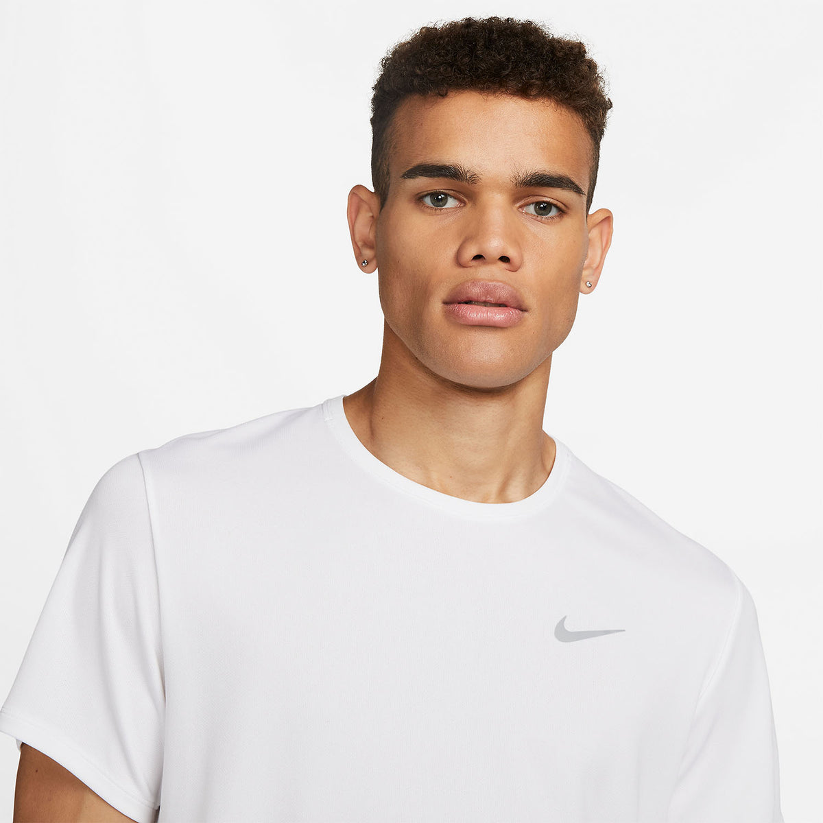 Nike Dri-FIT UV Run Division Miler Maglietta White/Reflective Silver