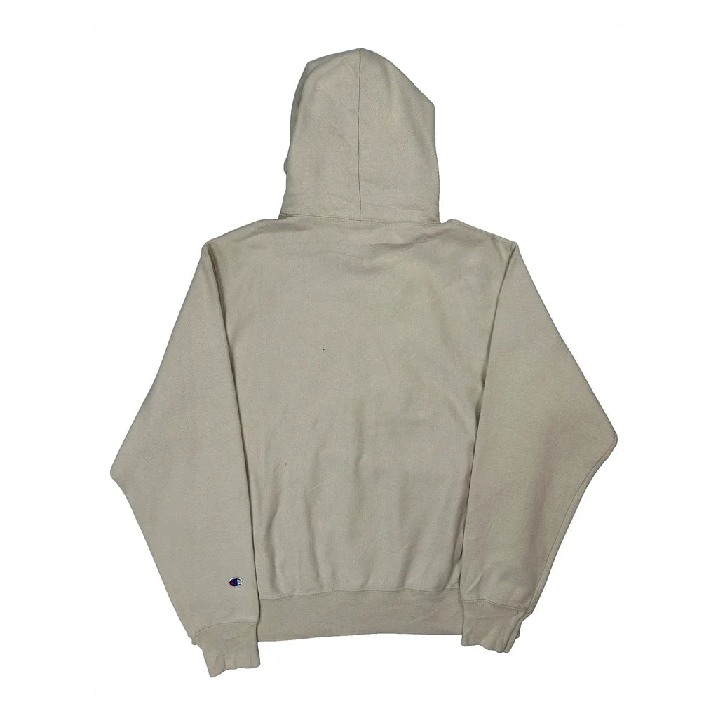 Reverse Weave Champion Hoodie - Large Beige Cotton