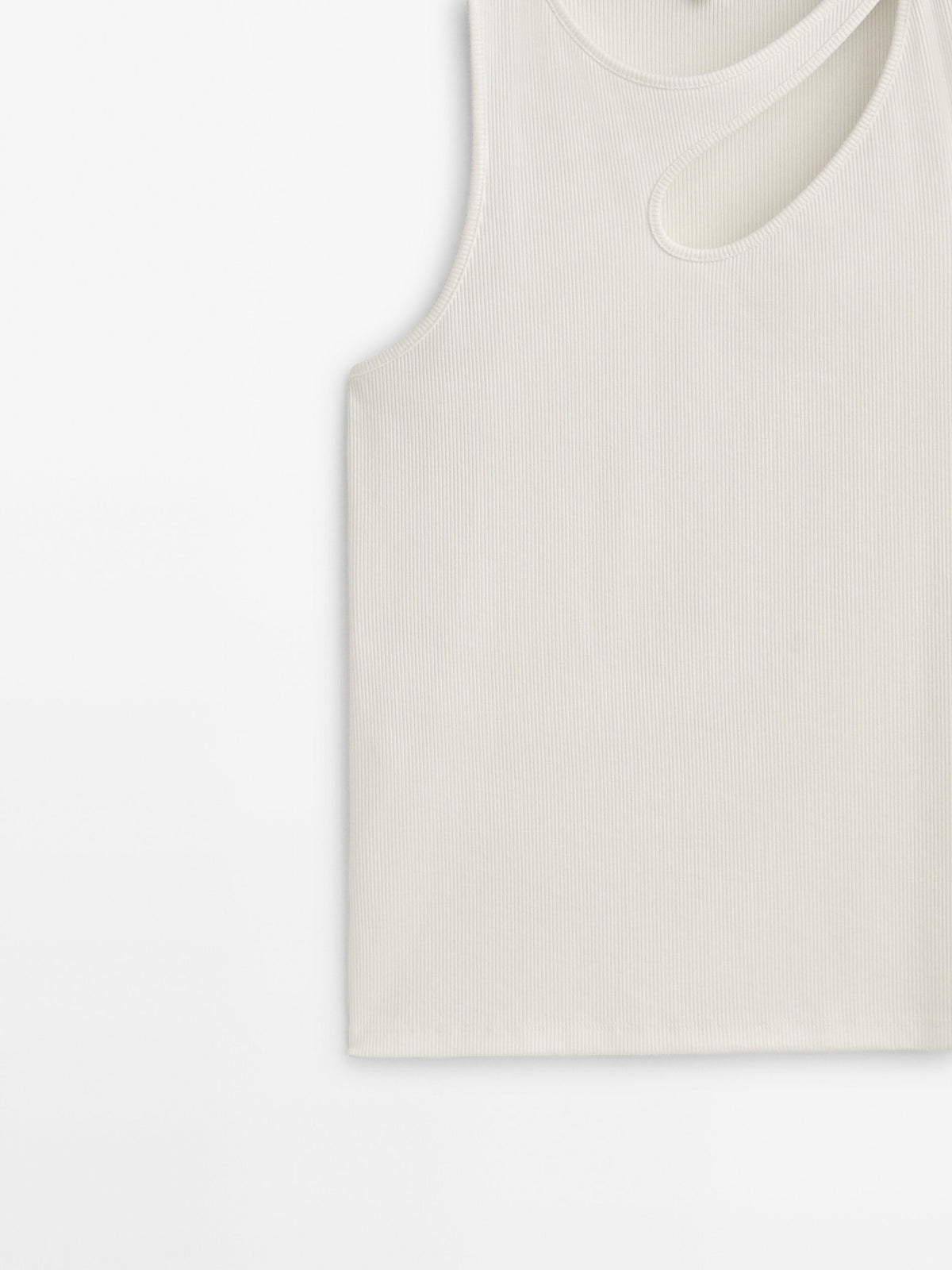 Camiseta cut out canalé - CRUDO