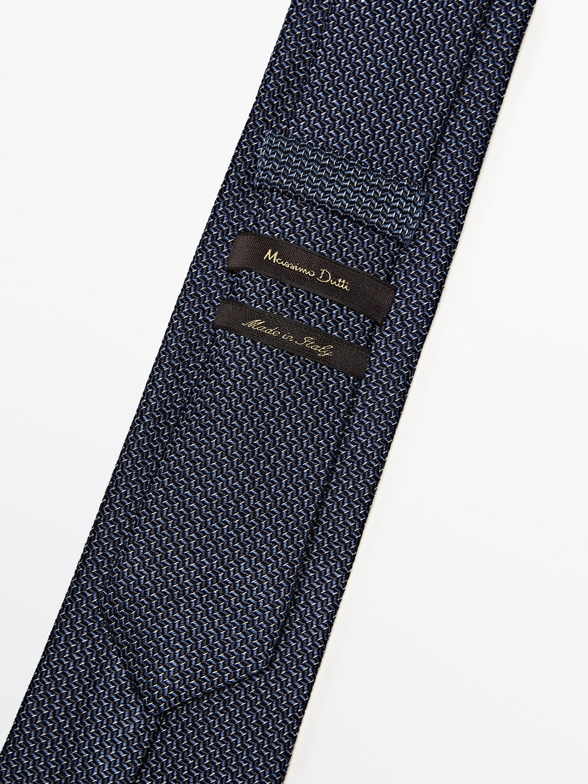 Corbata zigzag con algodón y seda - AZUL MARINO