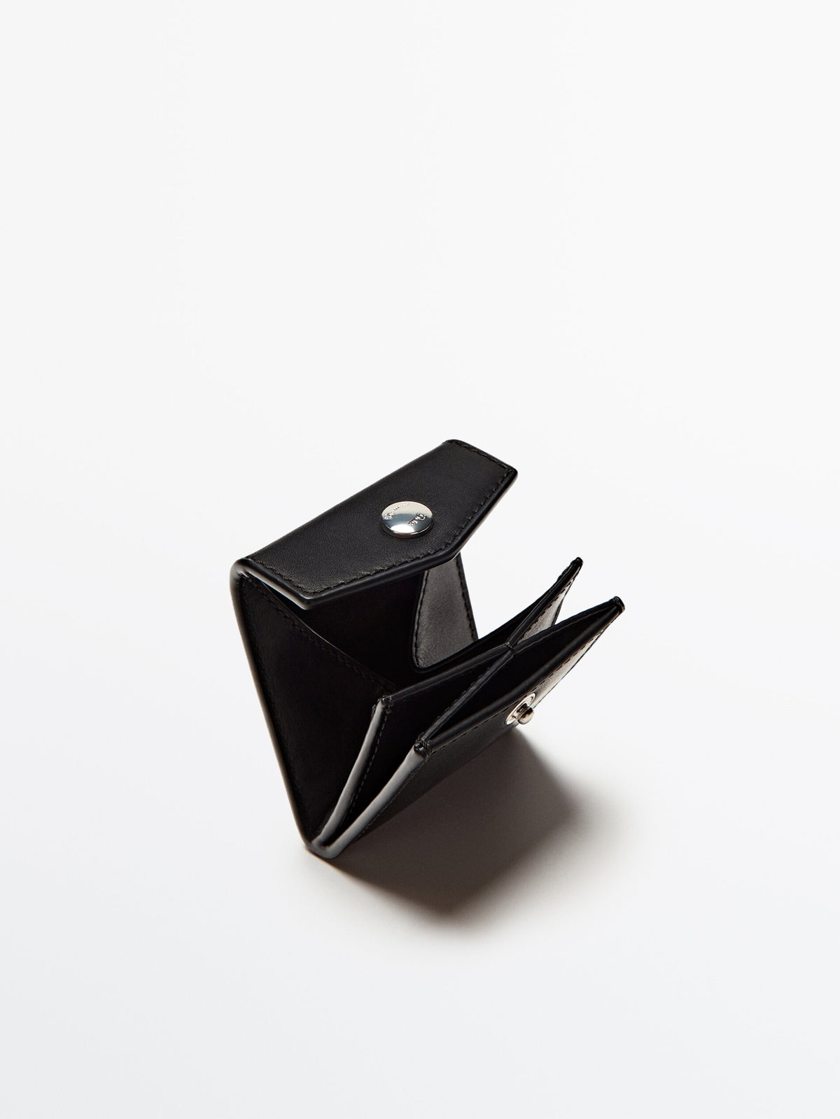 Monedero de piel - NEGRO