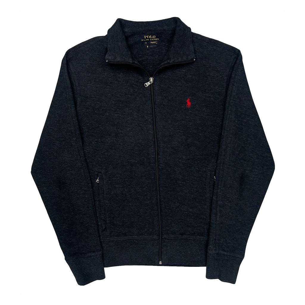 Polo By Ralph Lauren Zip Up - Small Navy Cotton Blend