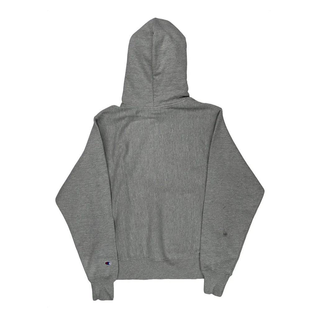 Reverse Weave Champion Chappy Graphic Hoodie - Small Gray Cotton Blend