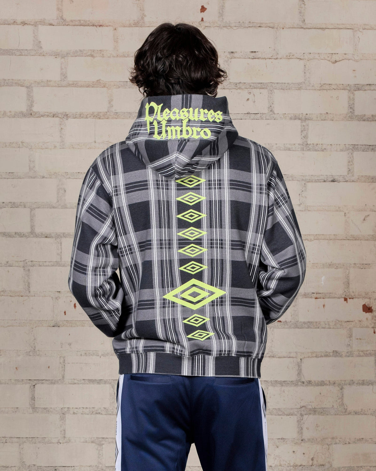 SPINE PLAID HOODIE