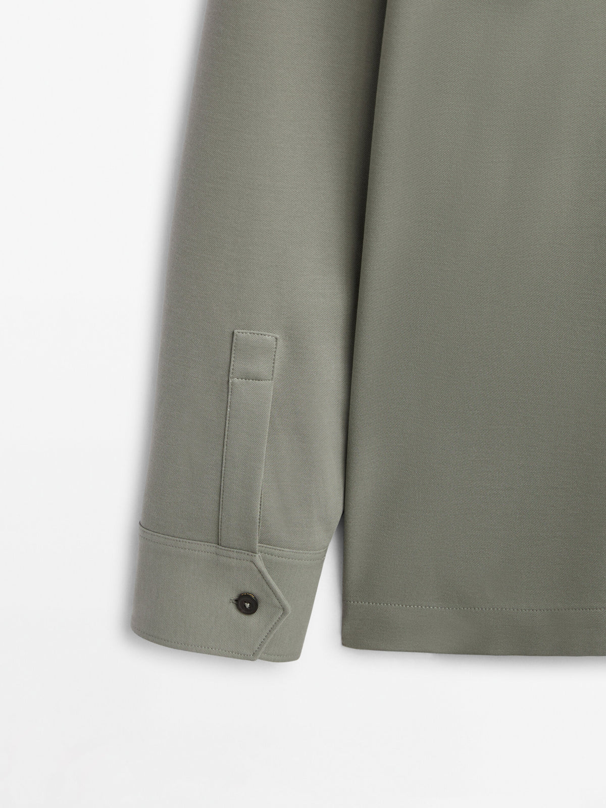 Chaqueta mezcla algodón cremallera - VERDE AGUA