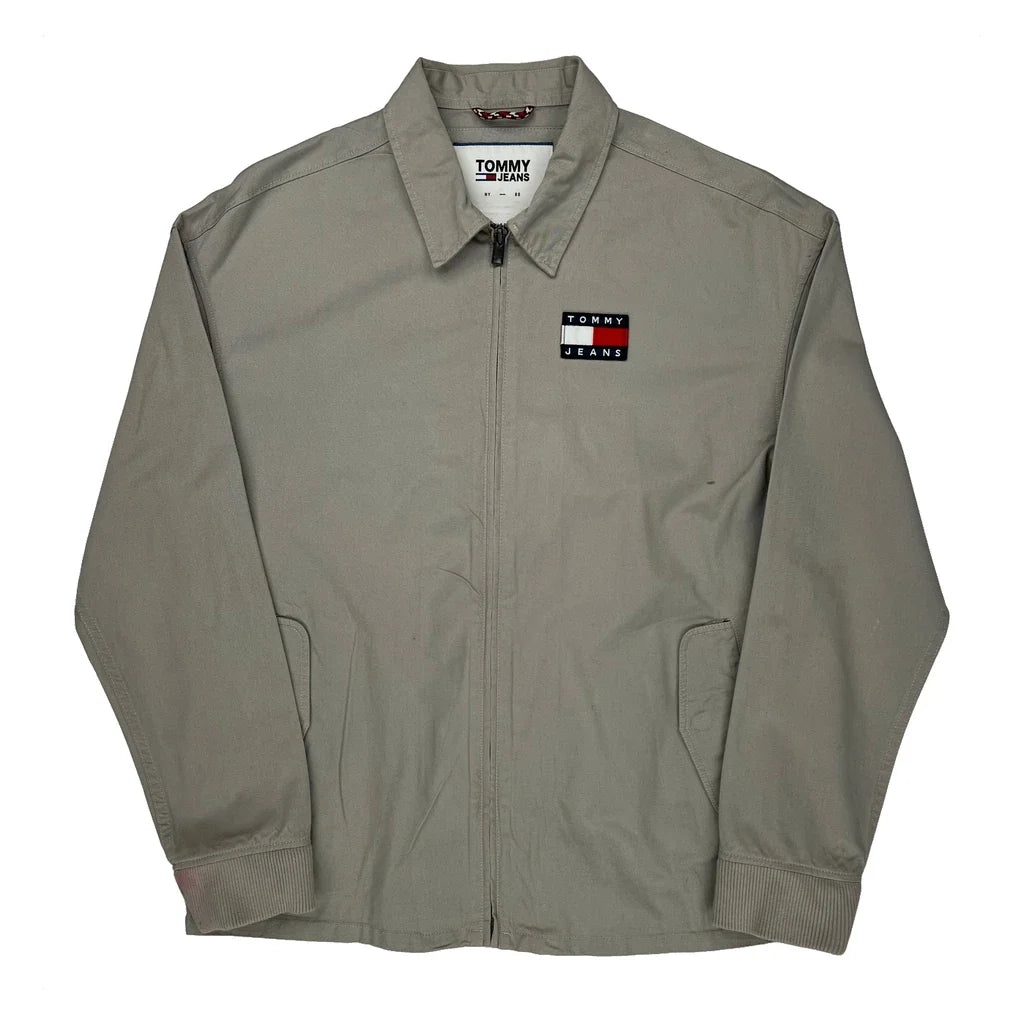 Tommy Jeans Harrington Jacket - Small Gray Cotton