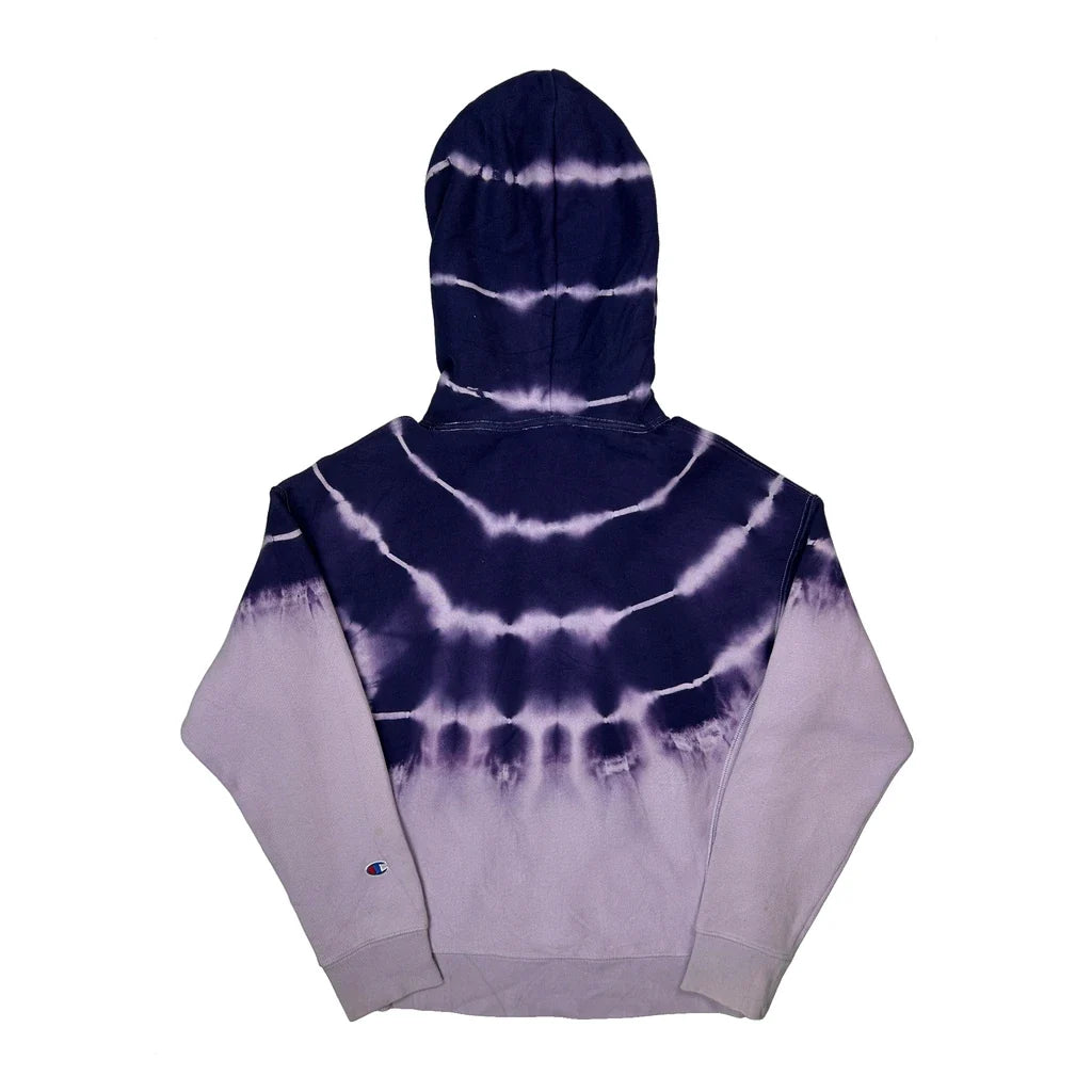 Reverse Weave Champion Tie-Dye Hoodie - Medium Purple Cotton