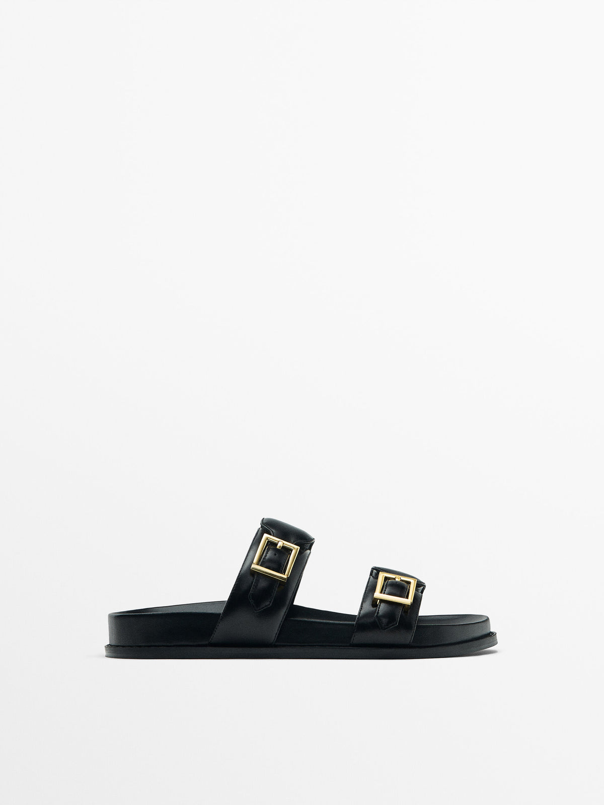 SANDALIA DOS HEBILLAS - NEGRO