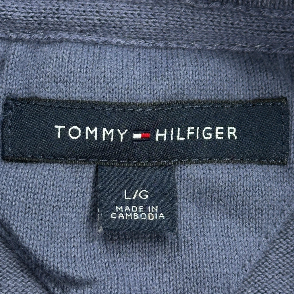 Tommy Hilfiger 1/4 Zip - Large Blue Cotton