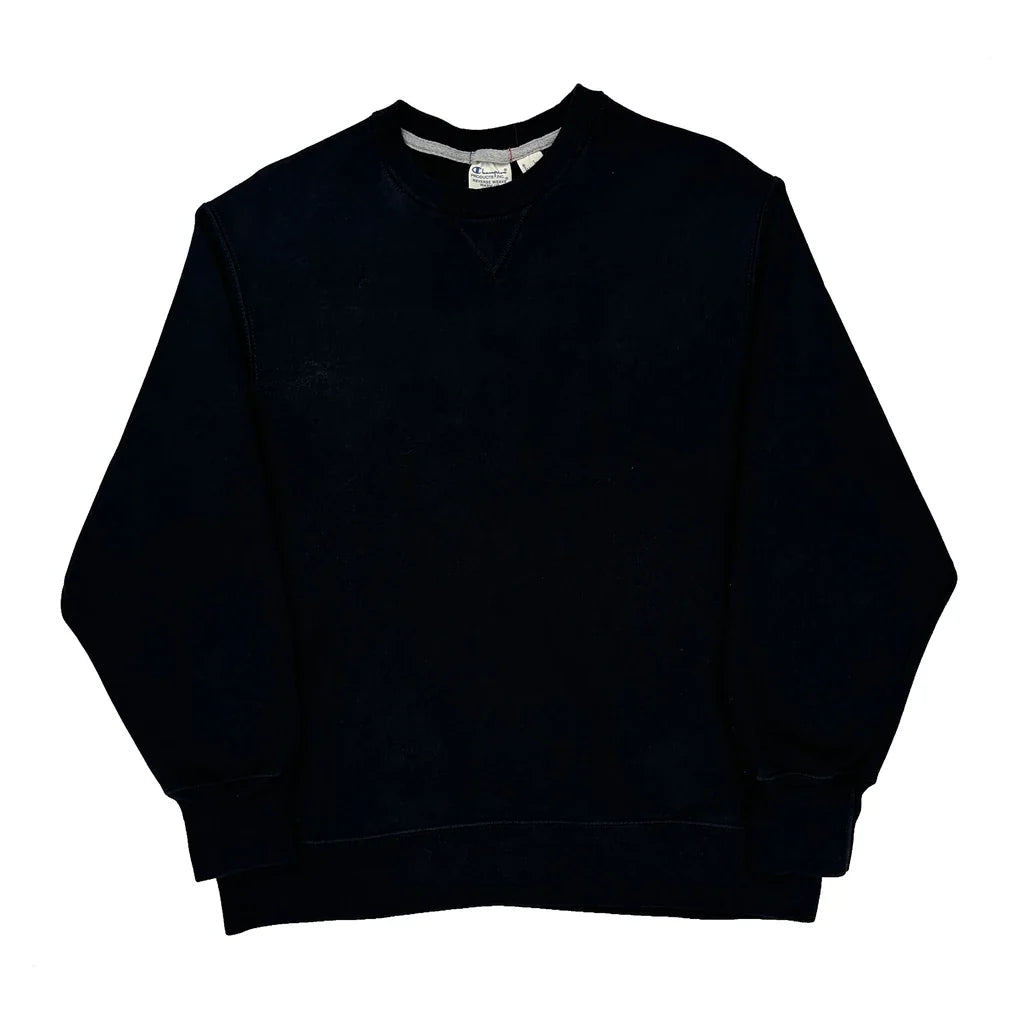 Reverse Weave Champion Sweatshirt - Medium Black Cotton