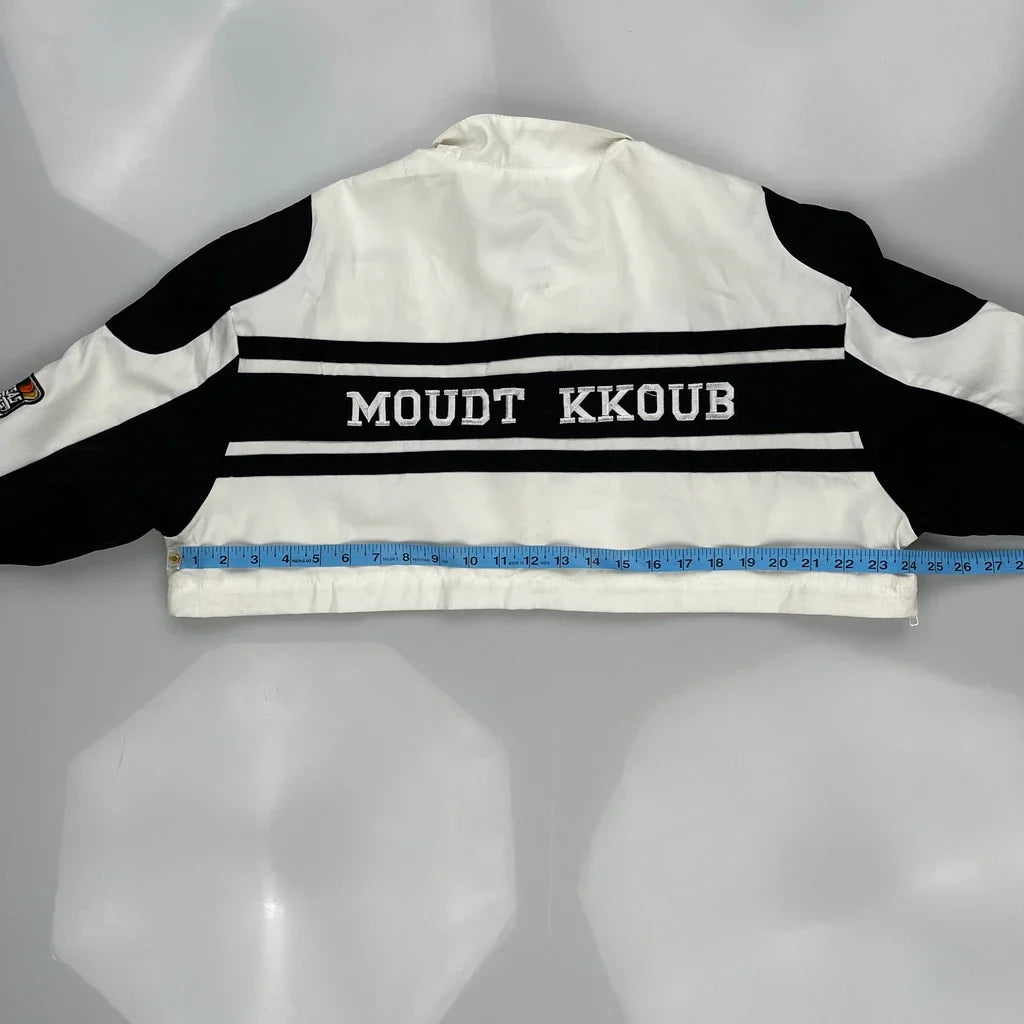 Moudt Kkoub Nascar Graphic Cropped Jacket - XL Black Polyester
