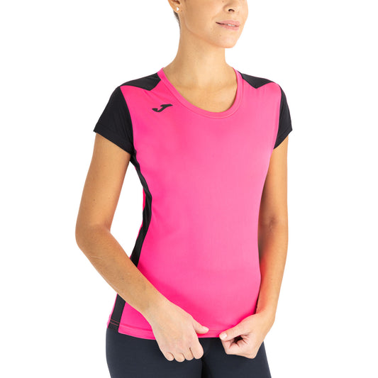 Joma Record II Maglietta Fluor Pink/Black