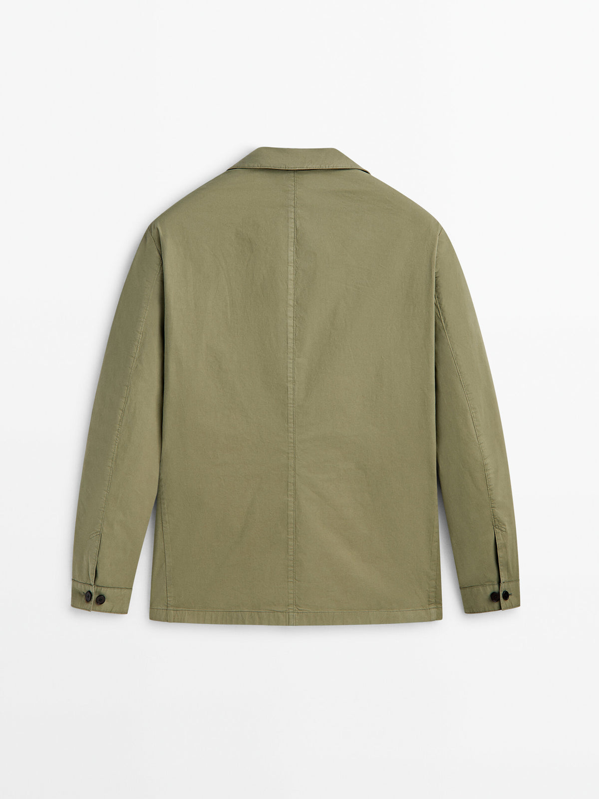 Sobrecamisa tintada mezcla algodón stretch - VERDE