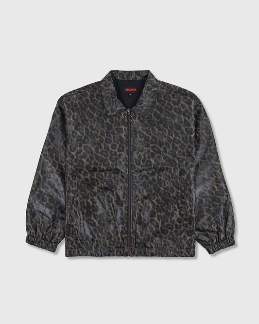 LEOPARD WAXED JACKET