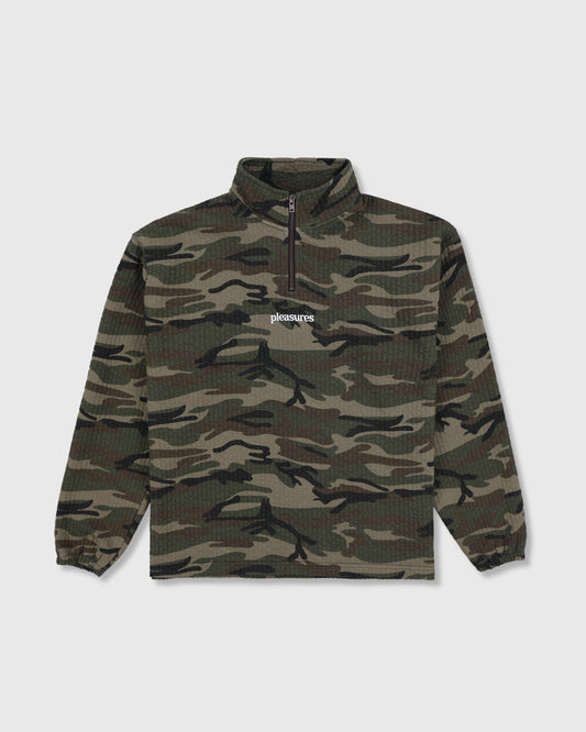 TEXTURED CAMO QUARTER ZIP